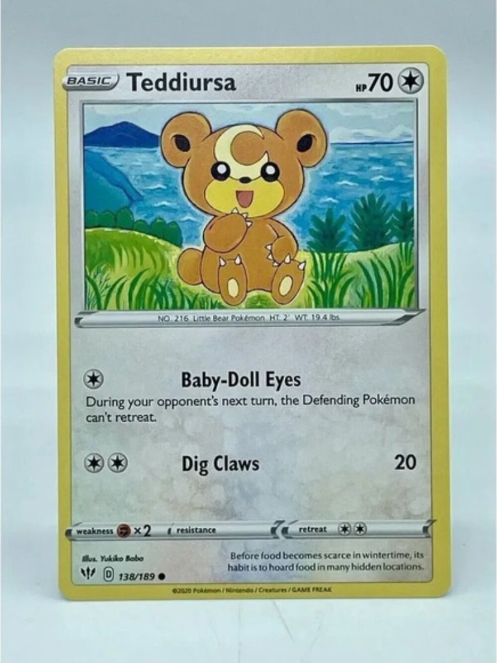 Teddiursa 138/189 Common Darkness Ablaze Non-Holo Pokemon TCG